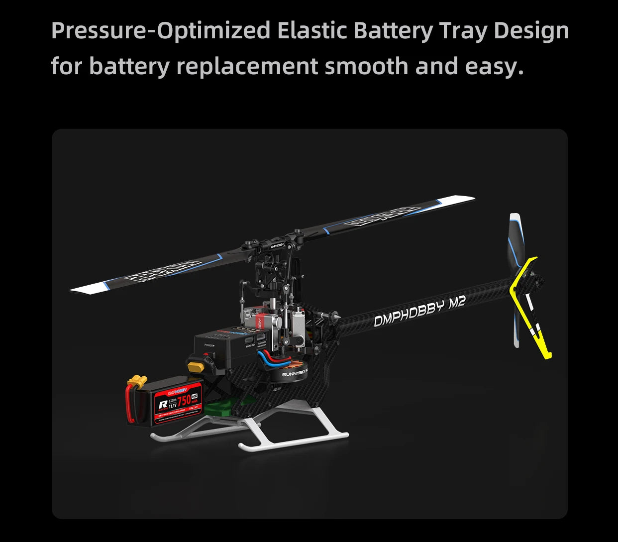 Helicóptero RC OMPHOBBY M2 V3 PRO 3D Acrobático Profesional ARTF