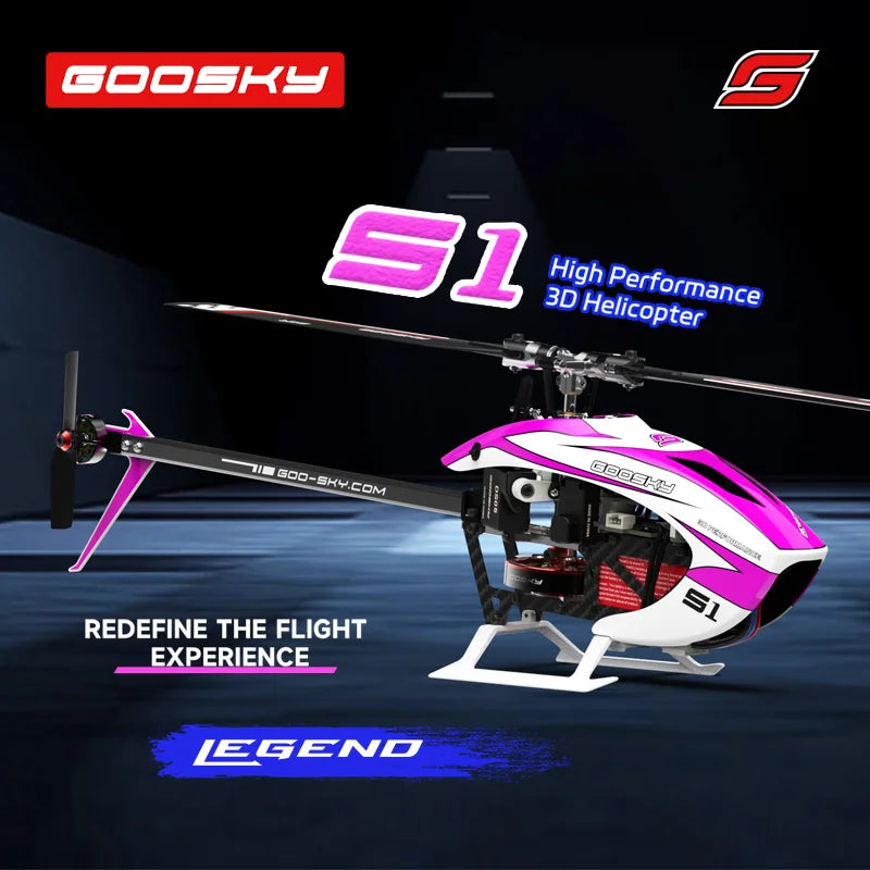 Helicóptero RC Goosky S1 Acrobático 3D con Doble Motor Sin Escobillas