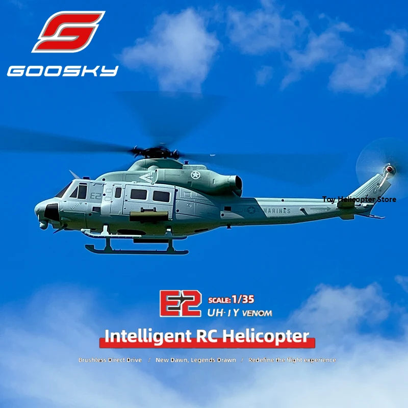 Helicóptero RC Goosky E2 1:35 UH-1Y GPS Doble Motor Brushless