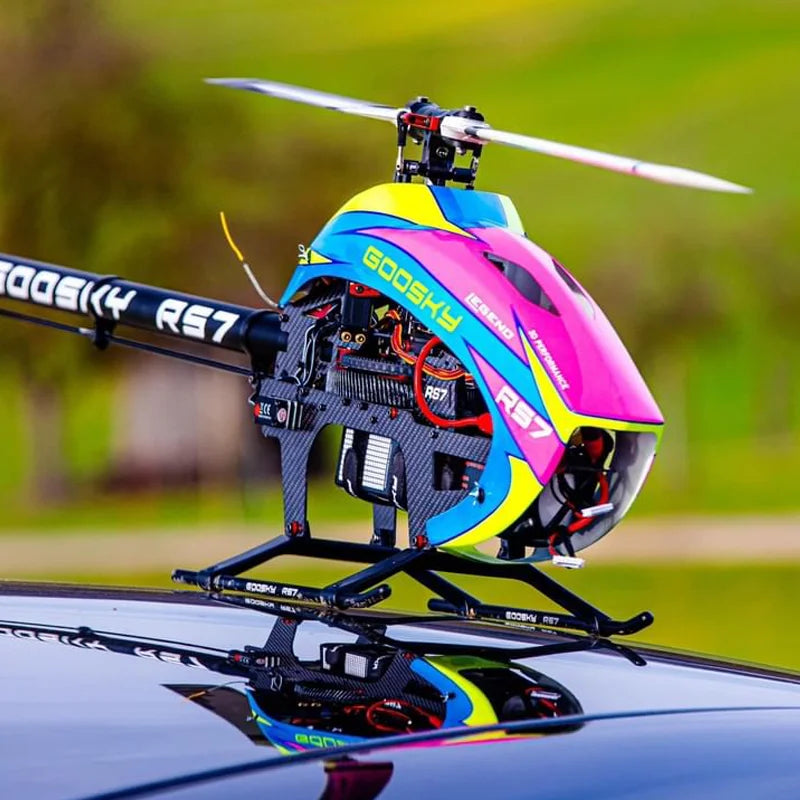 Helicóptero RC Goosky RS7 Profesional Kit de Fibra de Carbono 6CH