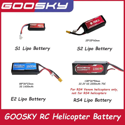 Batería Lipo Original Goosky para Helicóptero RC S1 S2 E2 RS4