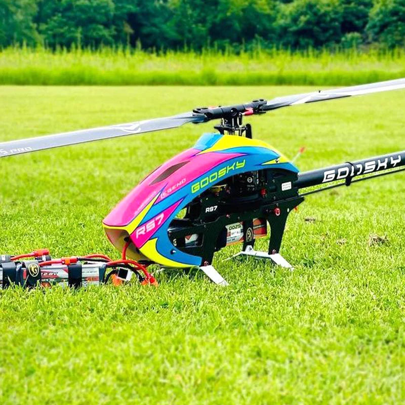 Helicóptero RC Goosky RS7 Profesional Kit de Fibra de Carbono 6CH