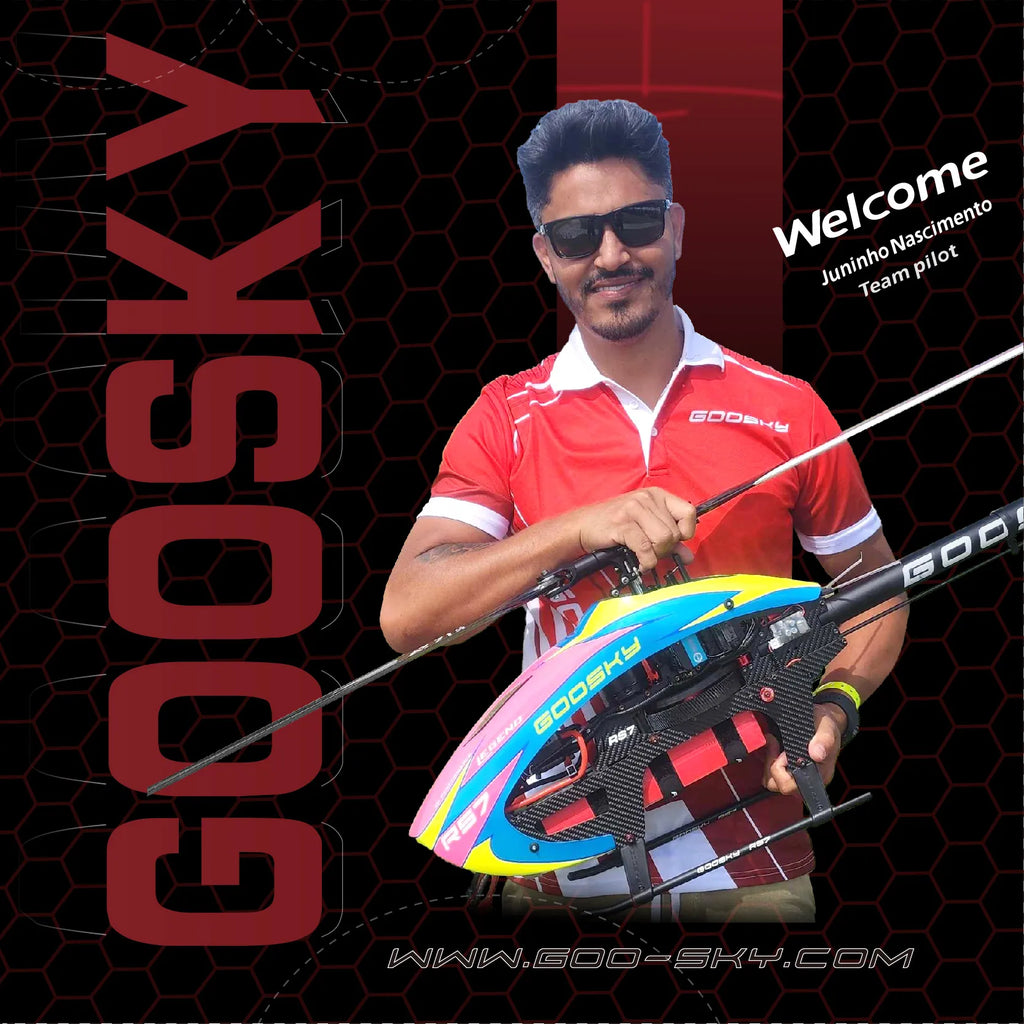 Helicóptero RC Goosky RS7 Profesional Kit de Fibra de Carbono 6CH